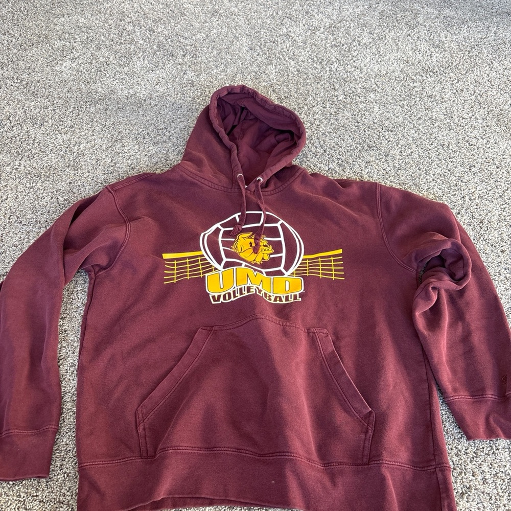 UMD Volleyball Burgundy Hoodie